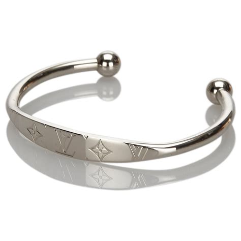 louis vuitton silver bangle